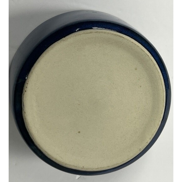 Pet Bowl Food Water Dish Cat Dog Blue Glazed Ceramic Pottery Stoneware Crock 5x2 - Picture 5 of 5